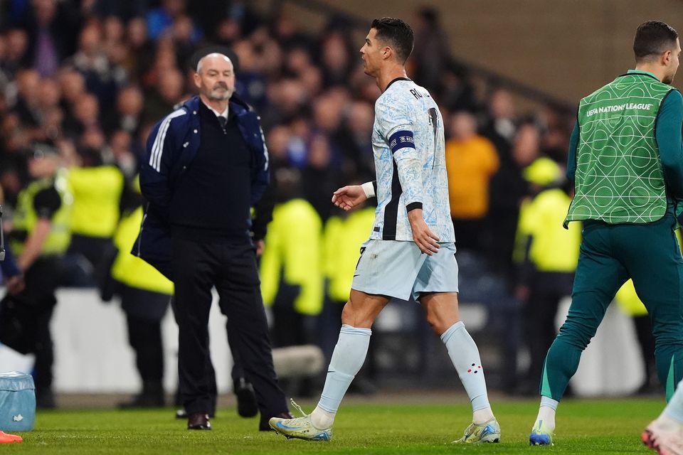 Cristiano Ronaldo did not enjoy his night (Andrew Milligan/PA)