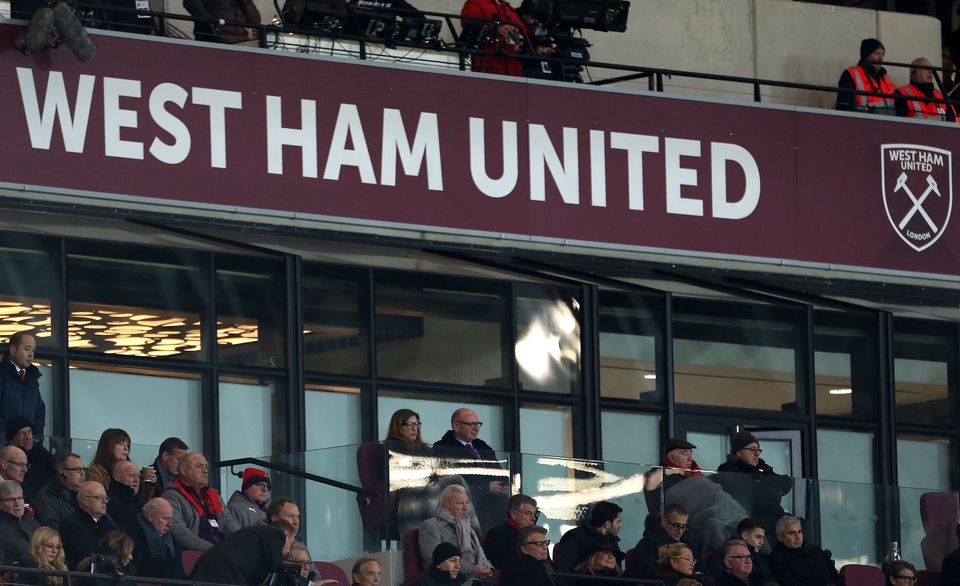 West Ham United vice-chairwoman Karren Brady in the stands (Steven Paston/PA)