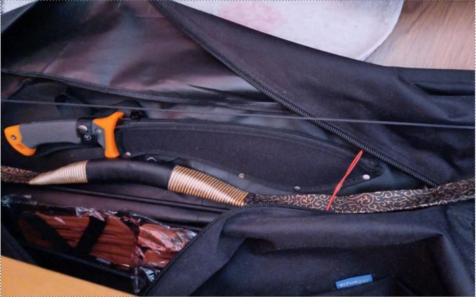 Weapons recovered from Rudakubana’s home address (Merseyside Police/PA)