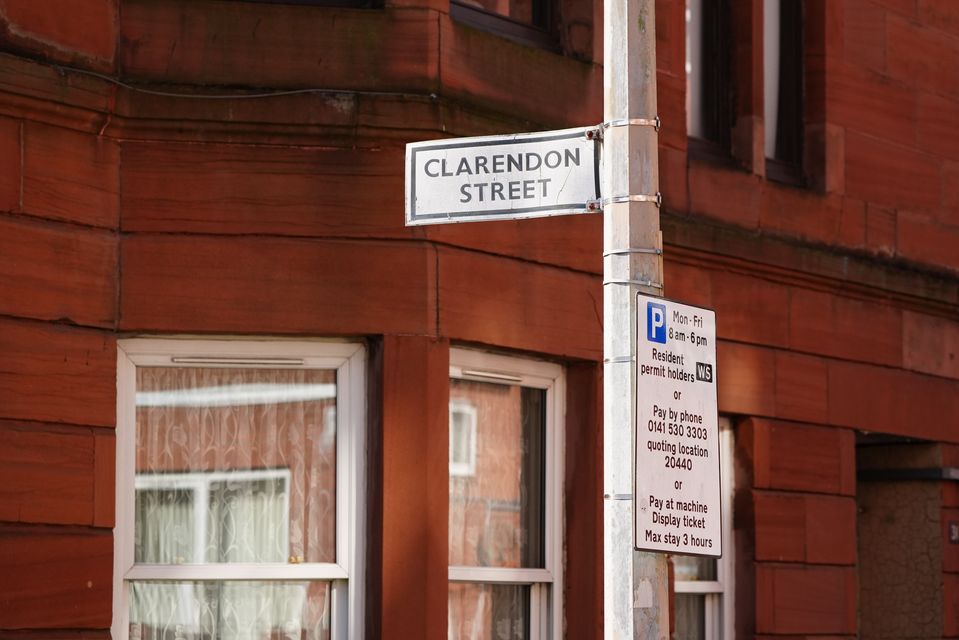 The 15-year-old boy died after being found seriously injured in Clarendon Street, Glasgow, on Wednesday night (Jane Barlow/PA)