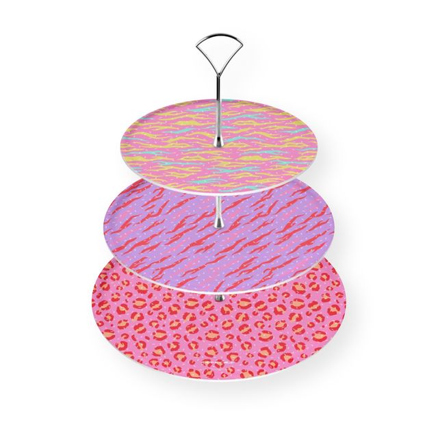 Animal print cake stand, £49, Neonimo