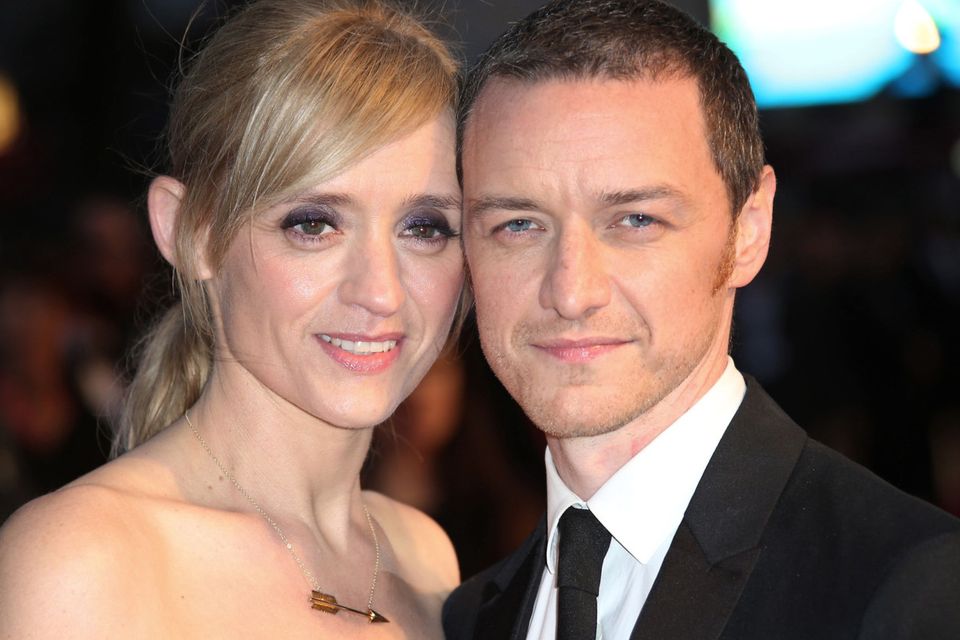Star couple: Anne-Marie Duff and James McAvoy at the premiere of Suffragette