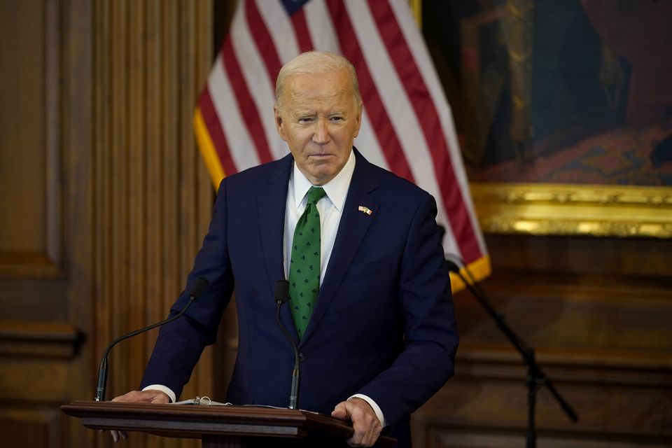 US President Joe Biden has spoken affectionately of his Irish heritage during his political career and received a standing ovation when he addressed parliament in Dublin (Niall Carson/PA)