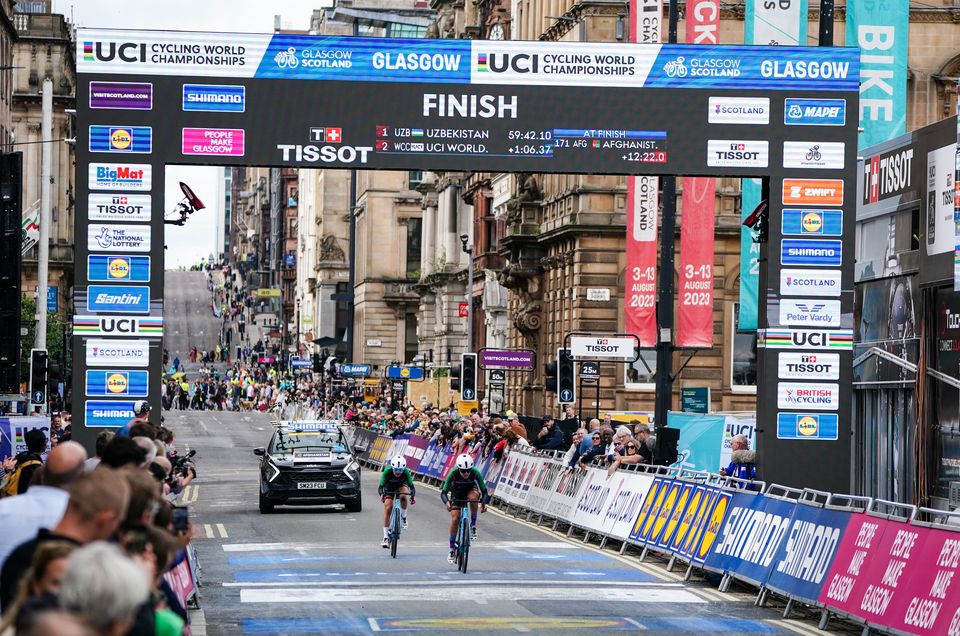 More than 500,000 spectators came to the UCI Cycling World Championships, which took place in the Glasgow in August 2023 (Jane Barlow/PA)