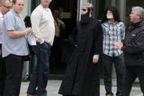 thumbnail: Loyalist campaigner Willie Frazer appears at Belfast Laganiside Courts in relation to his flag protest charges dressed as Muslim Cleric Abu Hamza