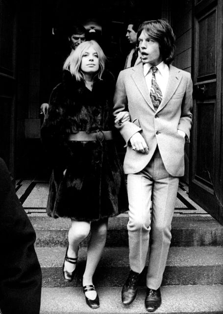 Marianne Faithfull with Mick Jagger