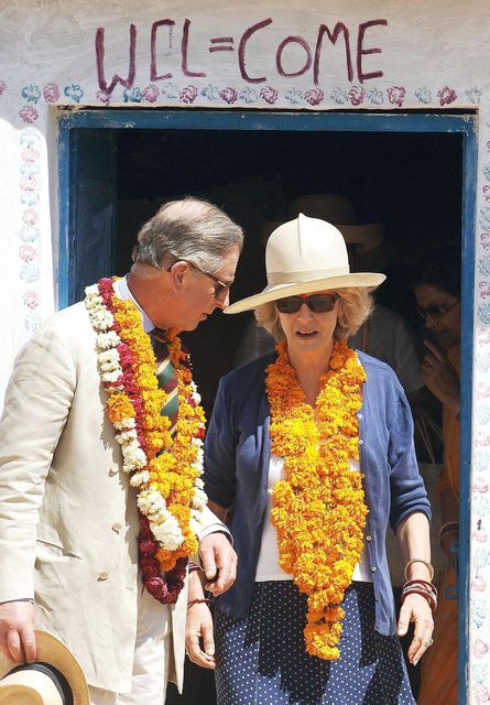 Camilla was uncomfortable in the heat during a visit to the Indian state of Rajasthan in 2006 (John Stillwell/PA)