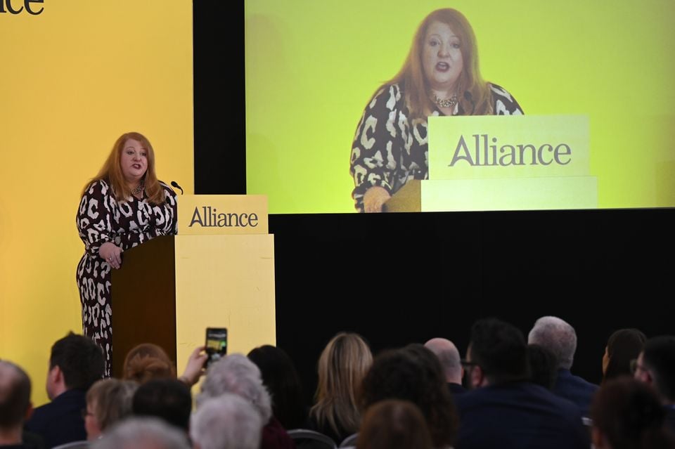 The Alliance Party leader said she would not be travelling to the US for St Patrick’s Day (Neil Harrison Photography/PA)