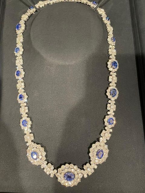 A Van Cleef and Arpels unique platinum necklace that manufactured in 1978 was among the items stolen. (Metropolitan Police/PA)