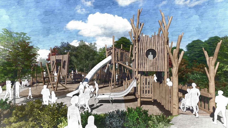 The designs for the renewed playground at the Diana, Princess of Wales Memorial Playground in Kensington Gardens (The Royal Parks/Timberplay/PA)