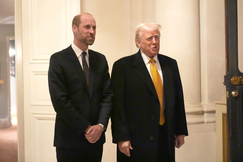 The Prince of Wales with Donald Trump in Paris in December (Aaron Chown/PA)