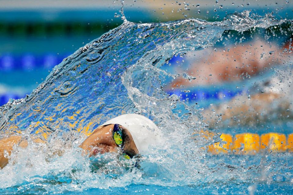 LONDON, ENGLAND - JULY 30:  Sun Yang of China competes in the Final of the Men's 200m Freestyle on Day 3 of the London 2012 Olympic Games at the Aquatics Centre on July 30, 2012 in London, England.  (Photo by Adam Pretty/Getty Images)