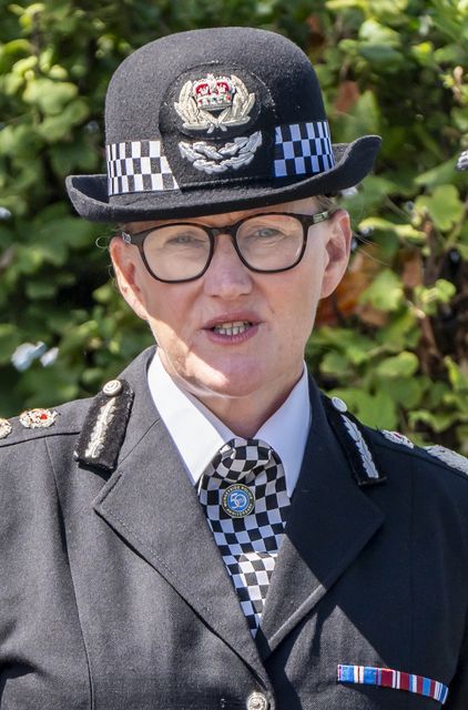 Chief Constable of Merseyside Police Serena Kennedy outside St Patrick’s Church, Southport, on Sunday (Danny Lawson/PA)