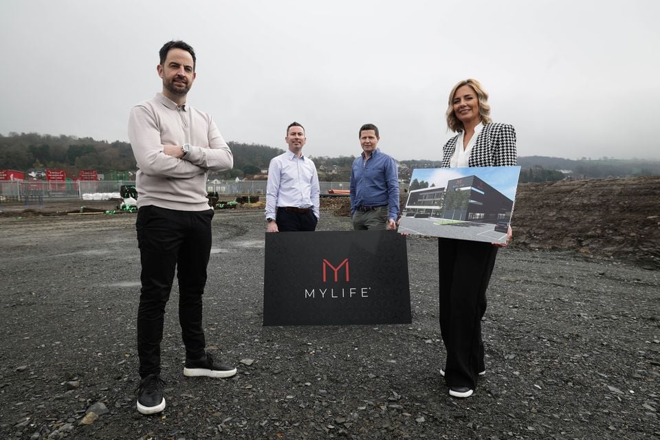 From left, Andrew O’Brien, founder of MyLife, Colin Dalton, director of CD Architects, Ronan Kelly, managing director of Kelly Brothers and Grainne Fearon, managing director of MyLife