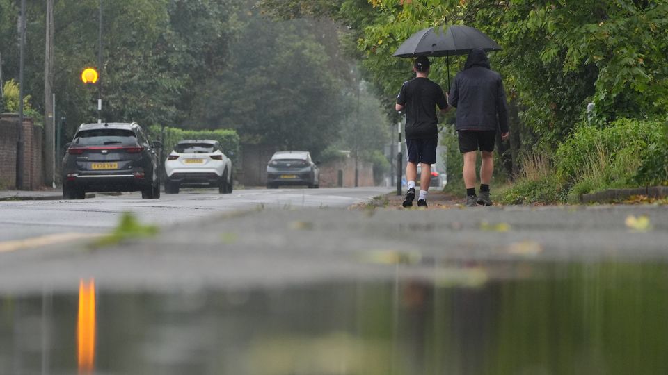 Thunder and lightning, hail and rain struck various parts of the country over the weekend (Jonathan Brady/PA)