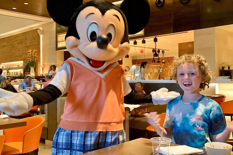 Jackson with Mickey Mouse