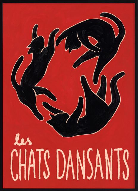 Les Chats Dansant, £5.95, Desenio