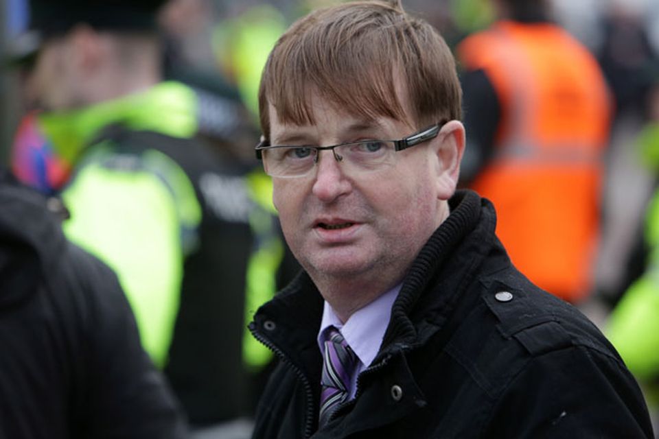 Willie Frazer at loyalist protests near Belfast city hall. Picture date: Saturday January 5, 2013