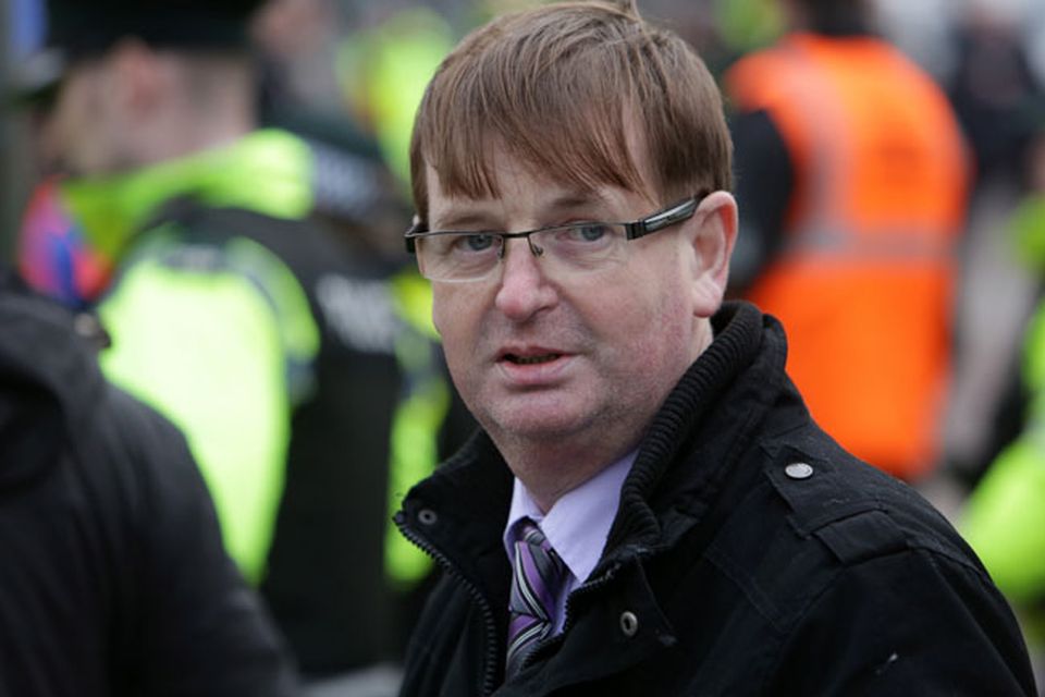 Willie Frazer at loyalist protests near Belfast city hall. Picture date: Saturday January 5, 2013
