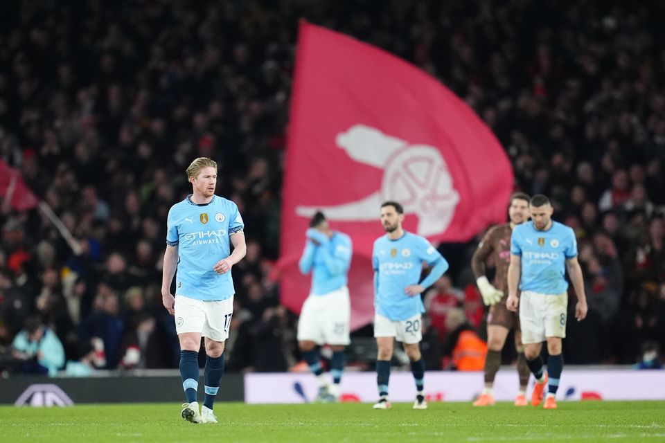 The loss was another low point in a frustrating season for the champions (Adam Davy/PA)