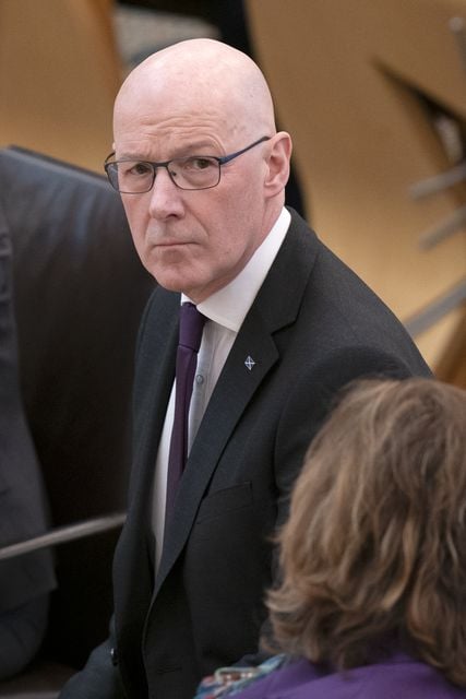 John Swinney said the row between Volodymyr Zelensky, Donald Trump and JD Vance in the White House were ‘shocking’ (Jane Barlow/PA)