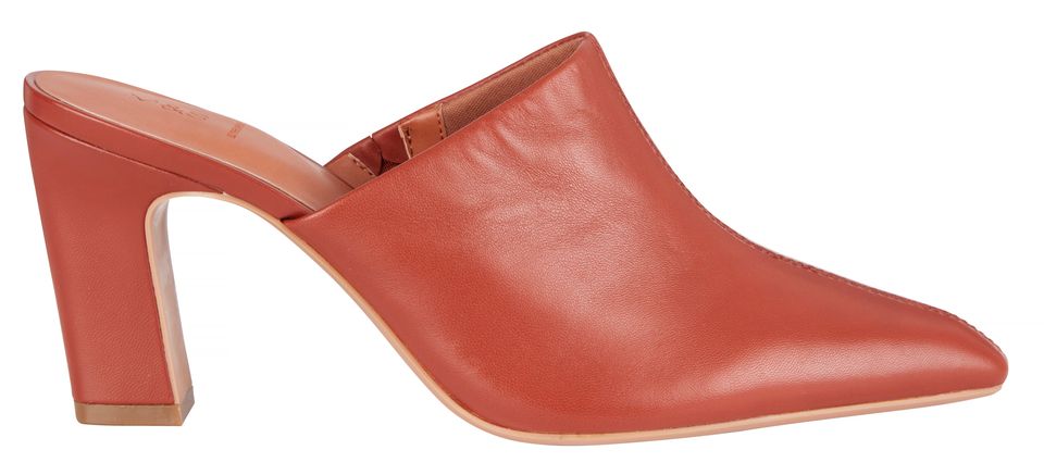 Leather heeled mules, £49.50, M&S

