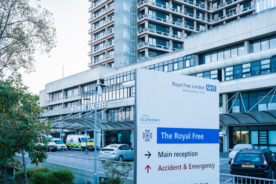 The Royal Free Hospital in London (Alamy/PA)