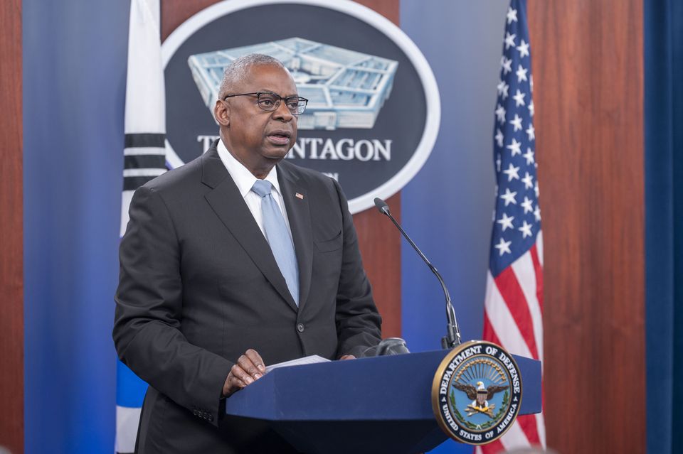 US defence secretary Lloyd Austin (Kevin Wolf/AP)