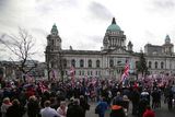 thumbnail: Loyalist protestors converge on Belfast city hall. Picture date: Saturday January 5, 2013