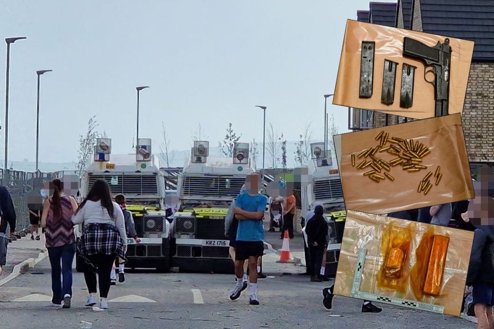 Weaponry, ammunition and detonators were among the items seized during an “intelligence-led, proactive counter-terrorist operation” in Derry on Thursday evening, with arrests triggering rioting, bringing dozens of children and young people onto the streets.