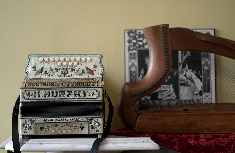 A view of instruments at the Irish Traditional Music Archive in Dublin (Brian Lawless/PA)