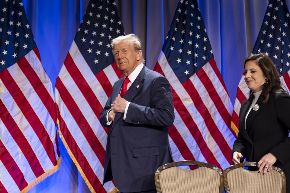 President-elect Donald Trump with Elise Stefanik (AP Photo/Alex Brandon)