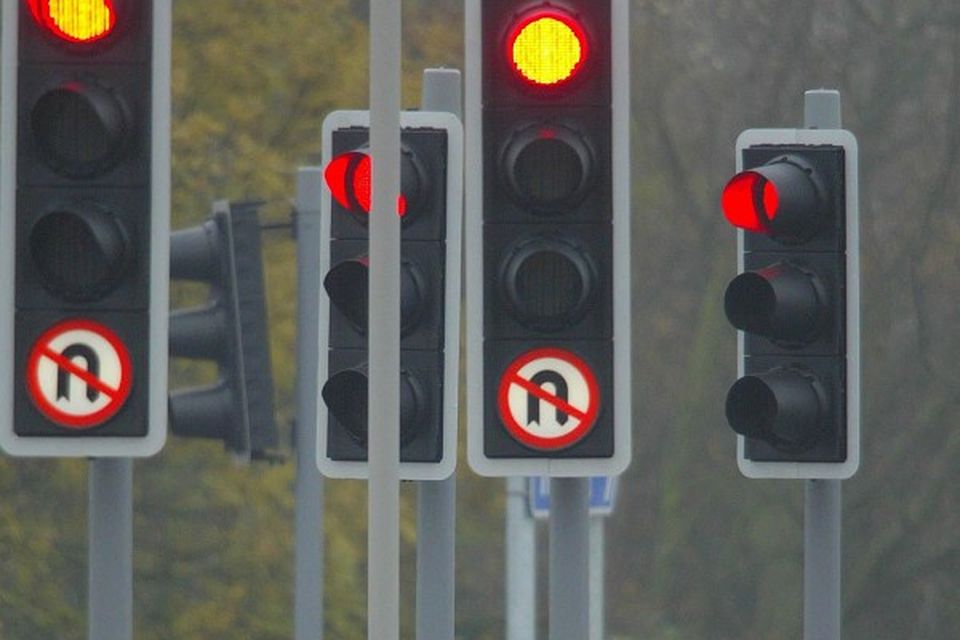 jumping the red light fine