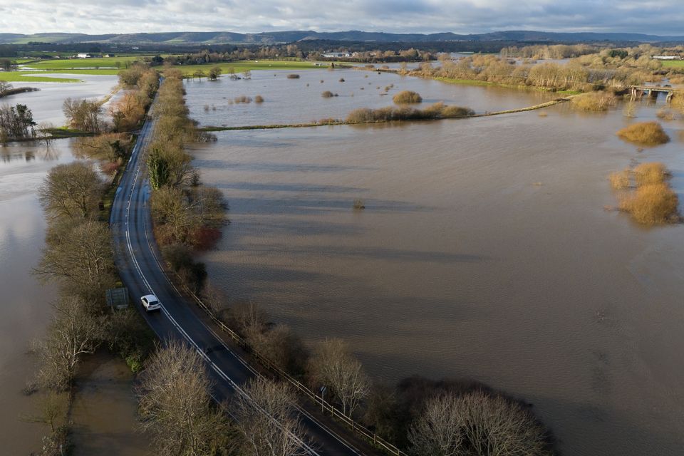 Pulborough in West Sussex has experienced heavy rain, leaving fields sodden (Andrew Matthews/PA)