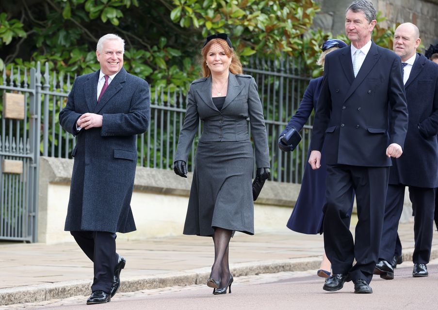 The Duke of York and Sarah, Duchess of York at St George’s Chapel at Windsor Castle (Chris Jackson/PA)