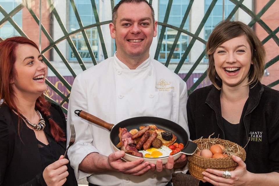 St George’s Market Bar & Grill head chef James Bell with his perfect Ulster Fry