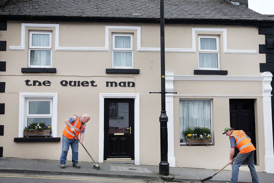 Putting the finishing touches to Cong Village in Co Mayo