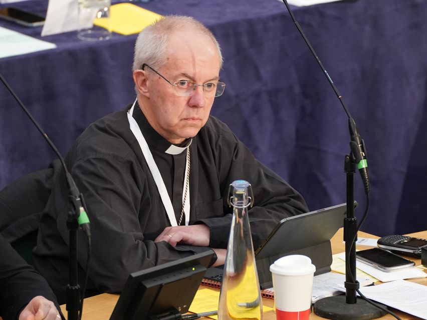 Justin Welby at a previous Synod in his then-role as archbishop of Canterbury (James Manning/PA)