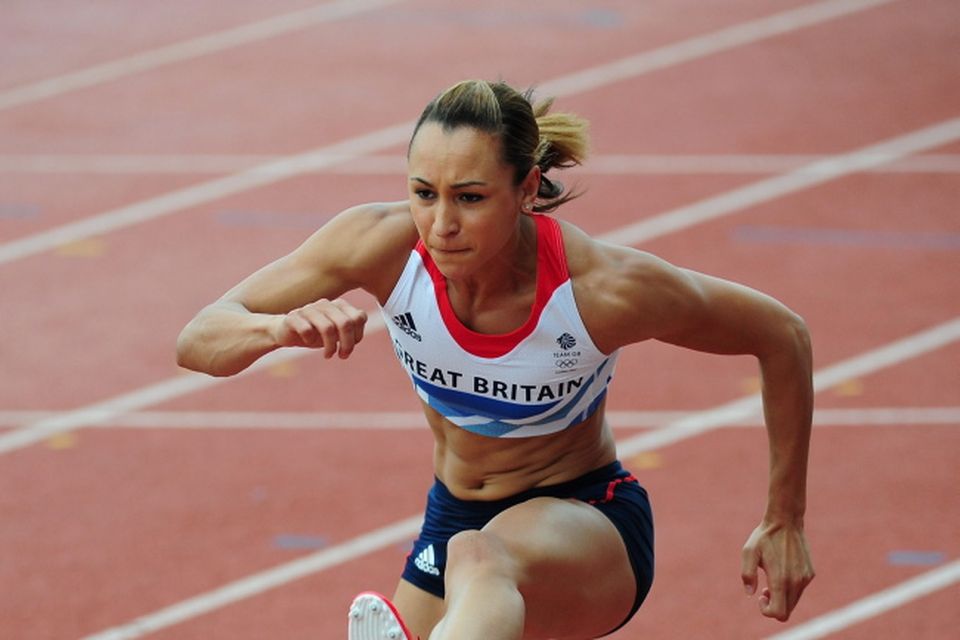 Sally Gunnell of Great Britain , gold medallist, and silver medallist  News Photo - Getty Images