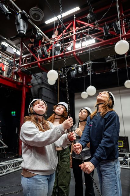 Kate Dickie works with students at the conservatoire (RCS/John Young/PA)