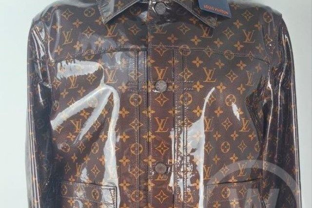 Leather jacket Louis Vuitton Brown size M International in Leather