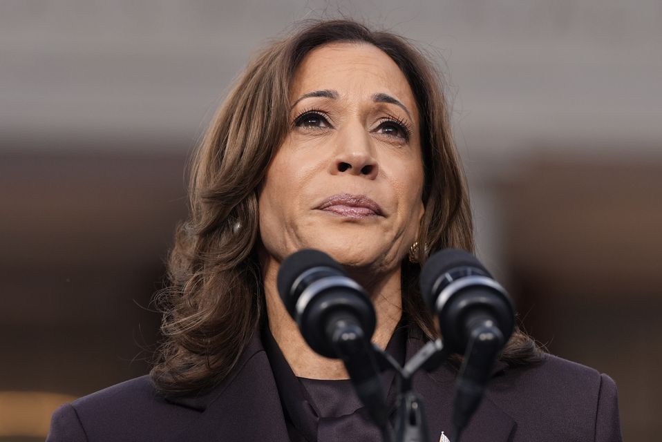 Vice President Kamala Harris delivers a concession speech after the 2024 presidential election (Jacquelyn Martin/AP)