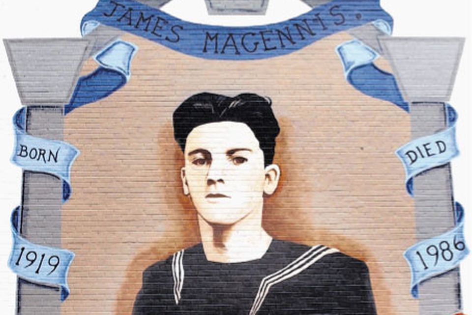 Mural in east Belfast for Jame Magennis VC