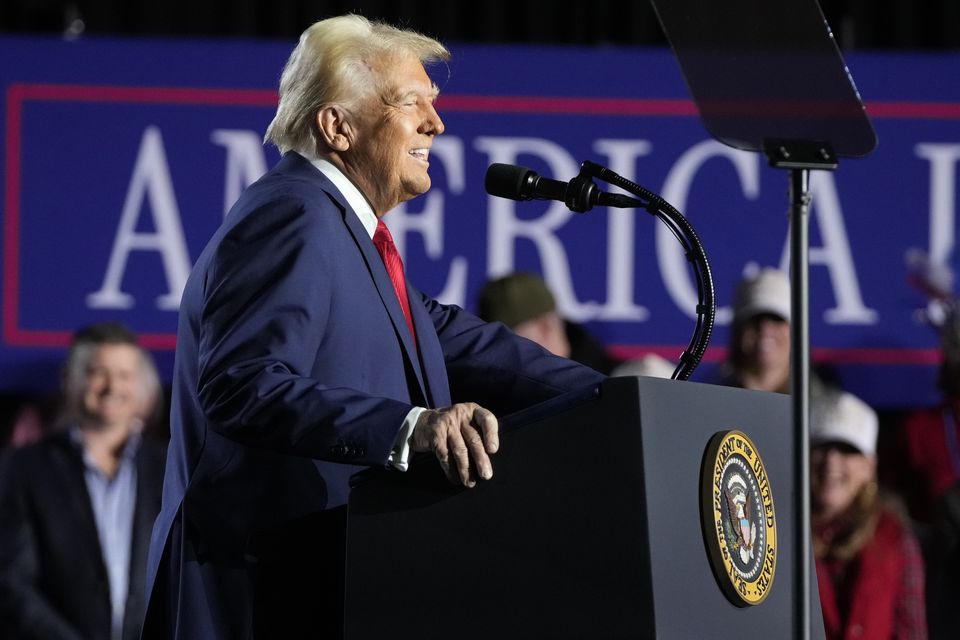 President Donald Trump speaks about the economy during an event at the Circa Resort and Casino in Las Vegas (AP/Mark Schiefelbein)