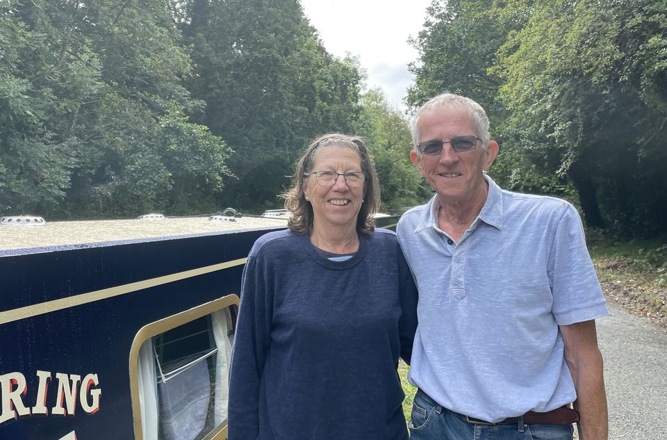 Bruce and Lauris Crook have been unable to pass through the locks on the canal (Sophie Robinson/PA)