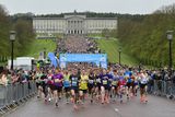 thumbnail: The start of the Belfast Marathon at Stormont