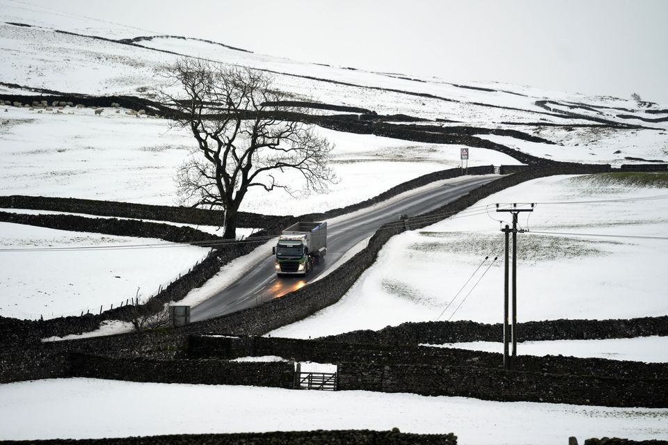 Stranded vehicles on the roads, delayed or cancelled rail and air travel, and power cuts are all likely as the country grapples with a week-long spell of wintry conditions (Danny Lawson/PA)