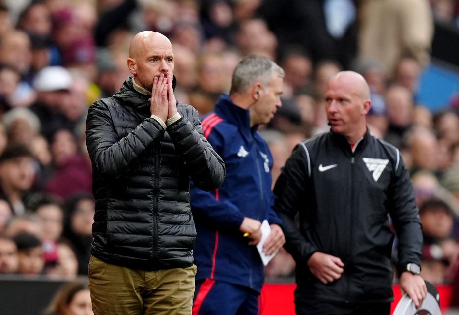 Erik ten Hag (left) played down talk over his future before kick off (Mike Egerton/PA)