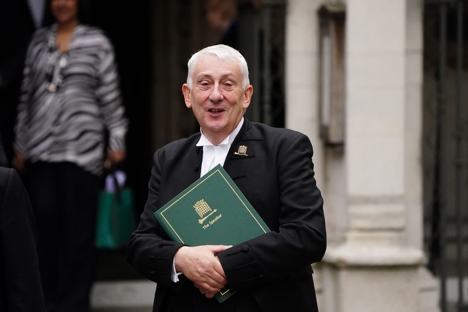 Speaker Sir Lindsay Hoyle expressed concern at reports that some of the redacted information was provided to the media in advance (Jordan Pettitt/PA)