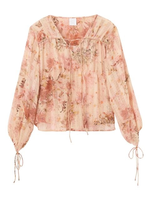 LIGHTPINK BOTANIC V-NECK BLOUSE £45, John Lewis